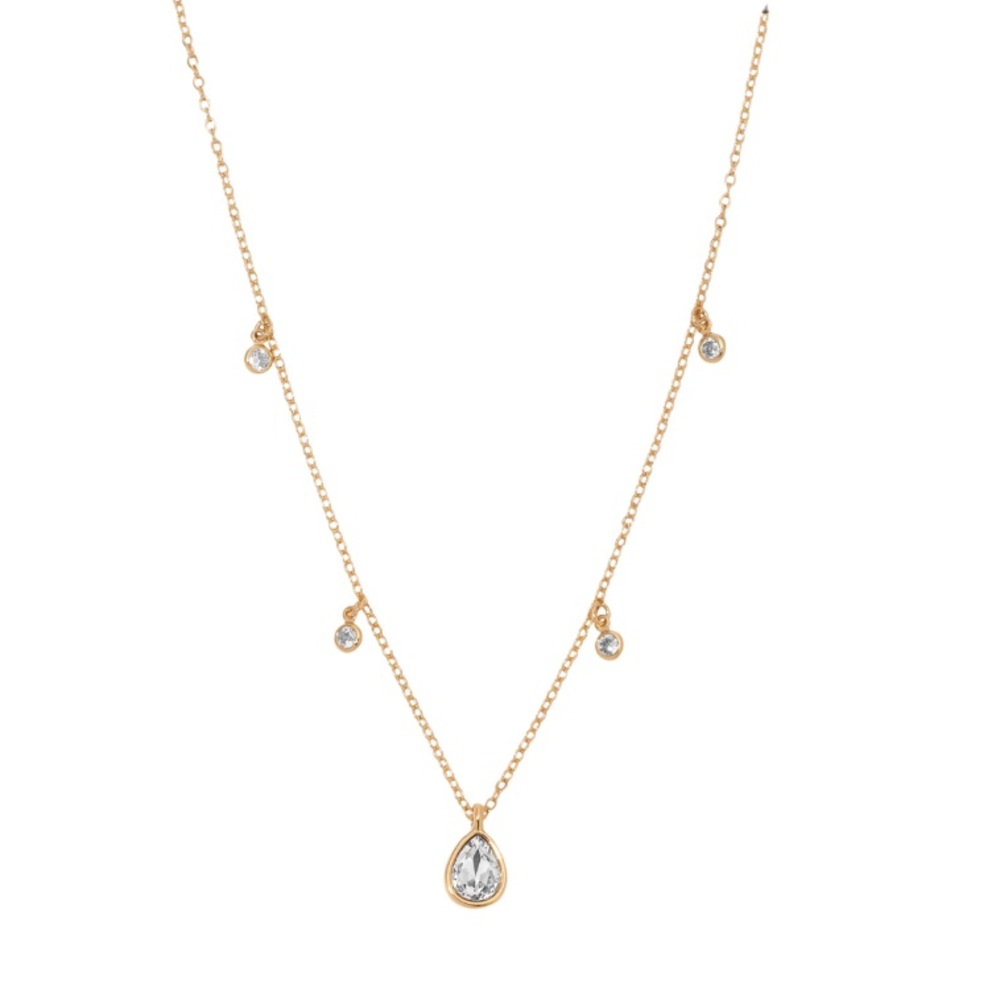 Ettika Dripping Crystals Drop Necklace New